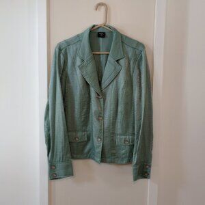 Tribal Jacket, Shimmer Teal Green, Size 16